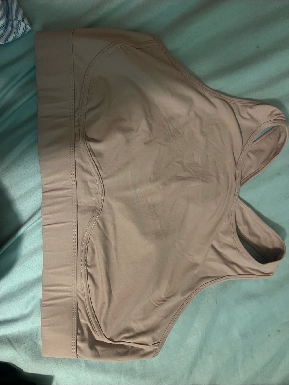 Fabletics Light Taupe Seamless Sports Bra
